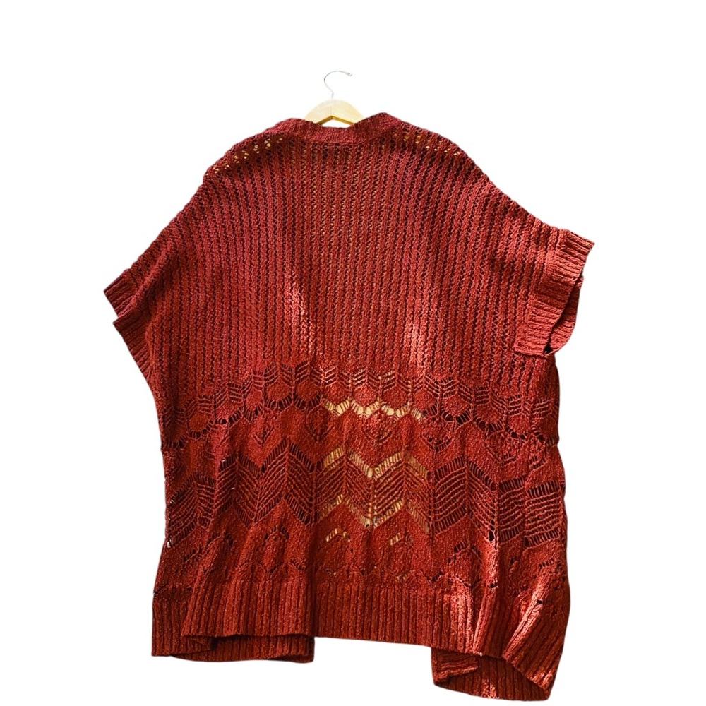 Torrid Open Stitch Cardigan Poncho Sweater size 1/2 - Picture 7 of 9
